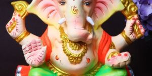 Skandapurvaja Eco Friendly Ganesha Idol 9 Inch/Ganpati Murti.