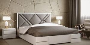 Sanctuary Design Double Bed with Side Table