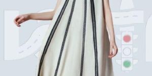 Micro A-line Kaftan with Vertical Laces