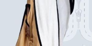 Santoon Three Coloured Joinery Kaftan with Black Strip