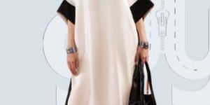 Satin Neck Ring Design Kaftans with Black Borders