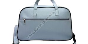 Rexine Light Blue Travel Bag with Belt