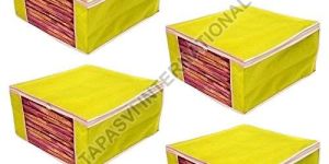 4 Pcs Combo Yellow Plain Storage Bag