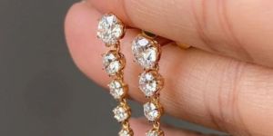 Round Halo Stud Diamond Earrings