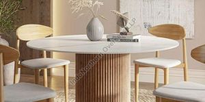 Wooden & Marble Table Chair Set