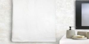 Unidyed Cotton Bath Towel with Border