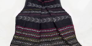 KSL-001 Khadi Cotton Kantha Stitch Saree