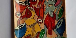 Square Hand Painted Wooden Tray