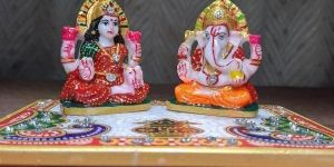 Marble Ganesh Laxmi Statue