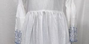 Cotton Blue Embroidered Dress