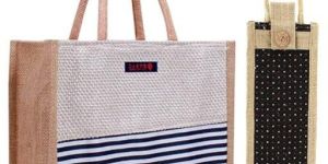 Eco Friendly Jute Bag with Bottle Bag-Reusable