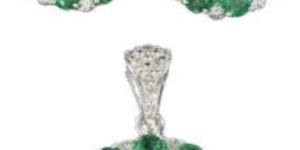 Emerald Pendant Set