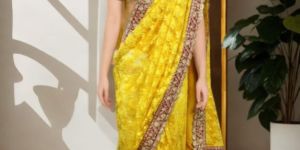 Sunshine Radiance Net Saree Rental Service