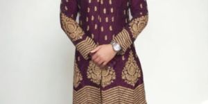 Wine Velvet Royal Charm Achkan Sherwani Rental Service