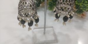 Eivri Oxidized Jhumka Earrings