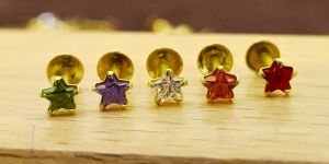 Single Stone Multi Colour Nosepin