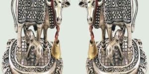 Silver Cow Statue
