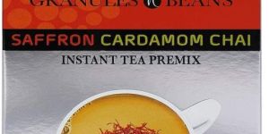 Pack of 2 Granules N Beans Saffron Cardamom Chai Instant Tea Premix