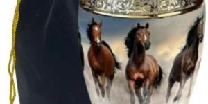 Wild Horses Cremation Urns with Velvet Bag