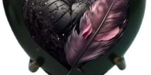 Wings Heart Design Ash Cremation Urn