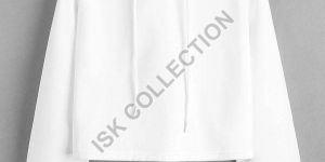 Plain White Crop Hoodie