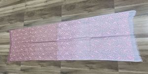 Cotton/Wool Ombre Dyed Embroidered Scarf