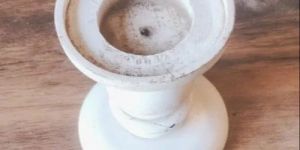 White Mango Wood Candle Holder