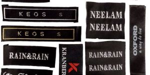 Black Satin Woven Labels