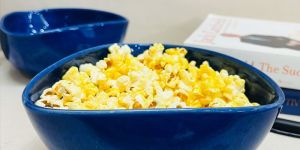 Sapphire Blue Triangle Ceramic Snack Bowl