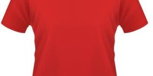 Mens Red Plain T Shirt
