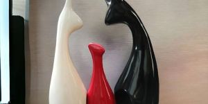 Ceramic Deer Family Showpiece