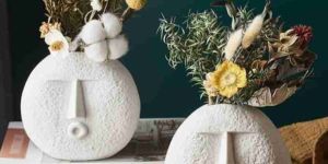 Ceramic Face Vase