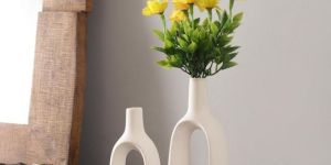 Ceramic Oval Shaped Vase