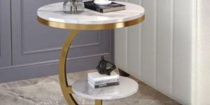 White Marble Side Table