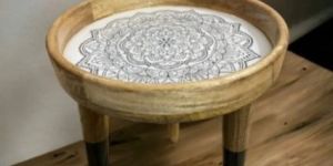 Wooden End Table for Living Room