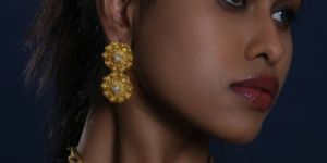 Mezo Brass Stud Earrings