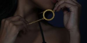 Round Marissa Brass Necklace