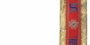 Red Radhey Printed Patka