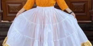 9 Meter Cotton Golden Border Underskirt