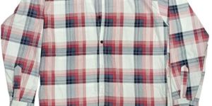 Men Casual Shirt Red Check Shirt