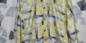 Men Casual Shirt Yellow