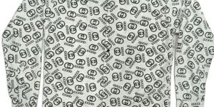 Men White Print Shirt