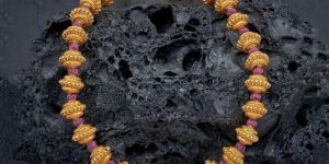 Gold Antique Beaded Necklace