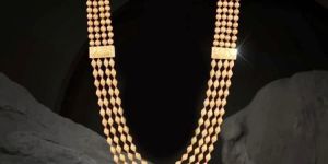 Gold Beads Layered Mala