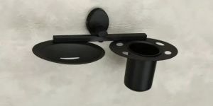 SS202 Stainless Steel Tumbler Holder with Soap Dish