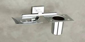 Stainless Steel Tumbler Holder with Soap Dish