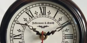 Wooden Nautical Round Small Table Clock