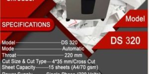 VICTOR PAPER SHREDDING MACHINE MODEL VICTOR DS 320