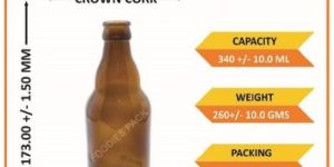 330ml Amber Small Beer Glass Bottle