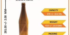 650ml Amber Beer Glass Bottle